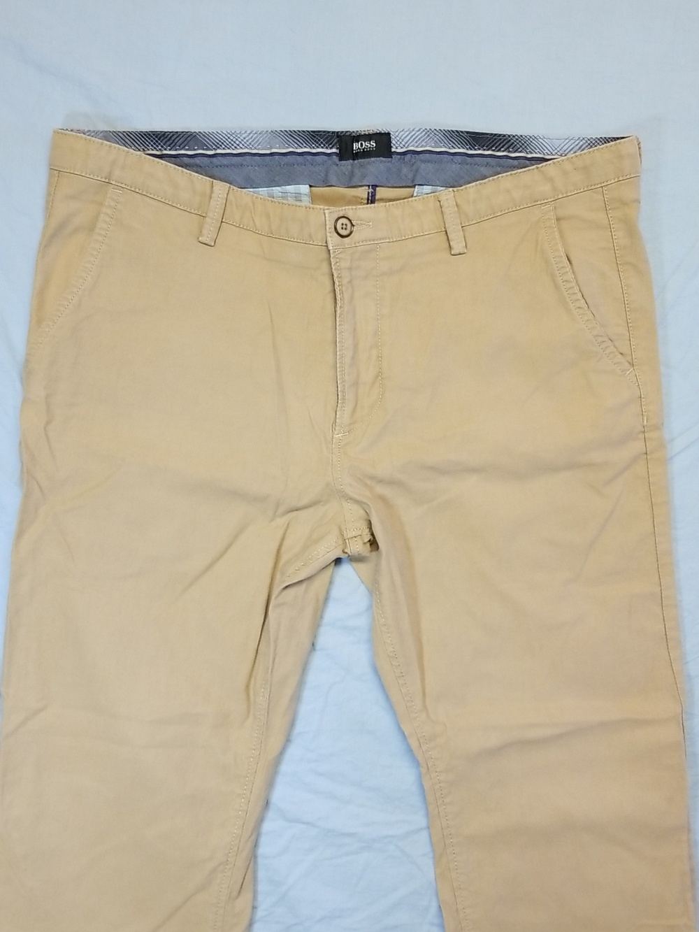 Hugo Boss Tan Straight Leg Chino Casual Dress Pants - Picture 3 of 14